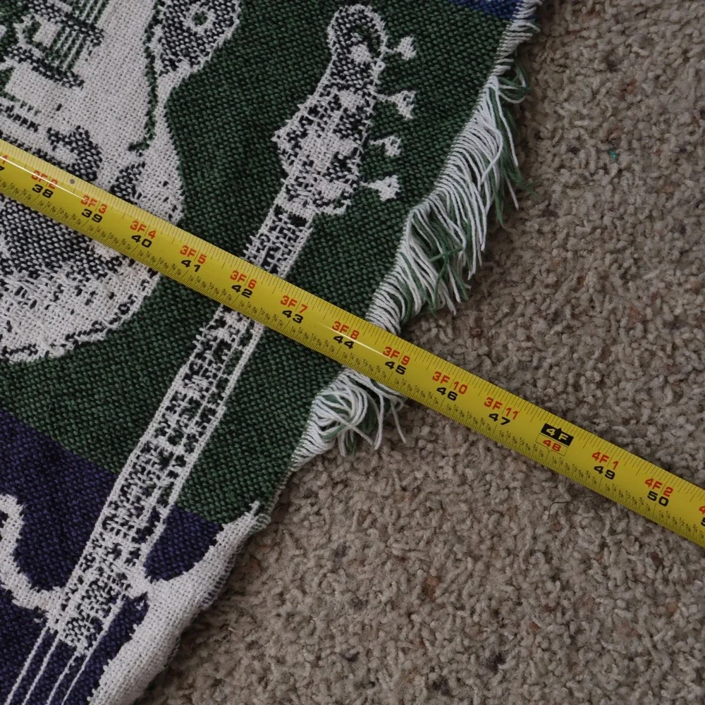 Guitar Tapestry Throw Blanket Unisex 48x68 Multicolor‎ Good Woven Art